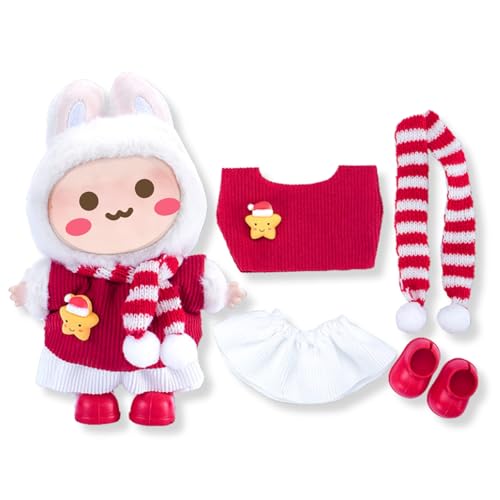 17cm Puppen Kleidung Set für Monster Plüsch, Kinder DIY Monster Keychain Doll Kostüm mit Zubehör（Schals,Outfit,Schuhe für Geschenke,Halloween,Karneval,Weihnachten(Generation 1/2/3) A1 von Yigoo