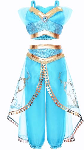 Yigoo Prinzessin Kleid Kostüm Mädchen Glanz Kleid Kinder Weihnachten Verkleidung Karneval Party Halloween Fest 110 von Yigoo