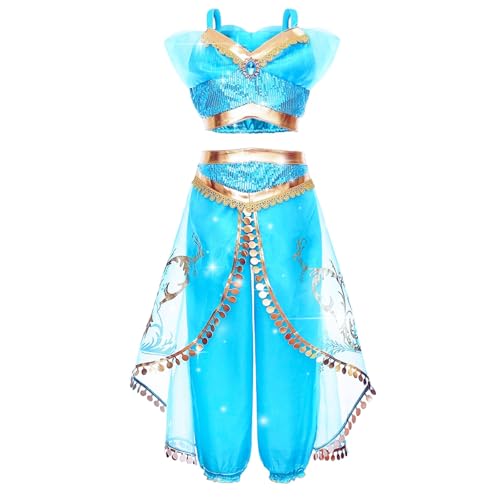 Yigoo Prinzessin Kleid Kostüm Mädchen Glanz Kleid Kinder Weihnachten Verkleidung Karneval Party Halloween Fest 110 von Yigoo