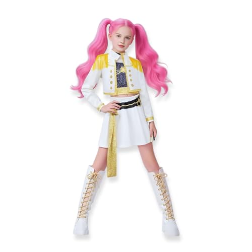 Yigoo Kpop Demon Hunter Kostüm Kinder, Mira Rumi Zoey Cosplay Outfit Mädchen, Huntr/x Anime Jäger Popsänger Idol Bühnenuniform Verkleidung für Karneval Halloween Party 100 Yigoo Kpop Demon Hunter Kostüm Kinder, Mira Rumi Zoey Cosplay Outfit Mädchen, Huntr/x Anime Jäger Popsänger Idol Bühnenuniform Verkleidung für Karneval Halloween Party 100 von Yigoo