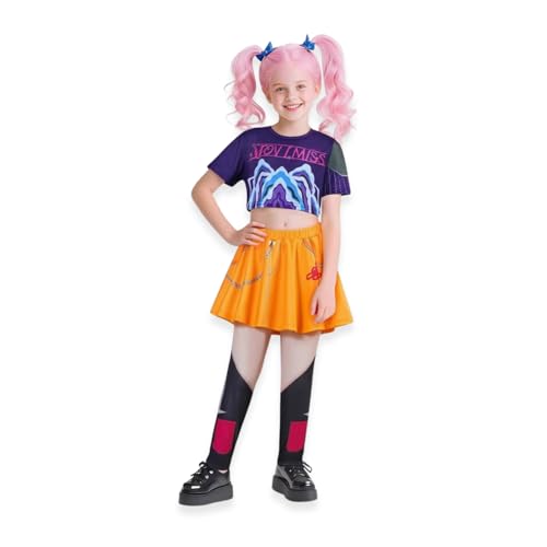 Yigoo Kpop Demon Hunter Kostüm Kinder, Mira Rumi Zoey Cosplay Outfit Mädchen, Huntr/x Anime Jäger Popsänger Idol Bühnenuniform Verkleidung für Karneval Halloween Party 110 Yigoo Kpop Demon Hunter Kostüm Kinder, Mira Rumi Zoey Cosplay Outfit Mädchen, Huntr/x Anime Jäger Popsänger Idol Bühnenuniform Verkleidung für Karneval Halloween Party 110 von Yigoo