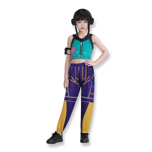 Yigoo Kpop Demon Hunter Kostüm Kinder, Mira Rumi Zoey Cosplay Outfit Mädchen, Huntr/x Anime Jäger Popsänger Idol Bühnenuniform Verkleidung für Karneval Halloween Party 120 Yigoo Kpop Demon Hunter Kostüm Kinder, Mira Rumi Zoey Cosplay Outfit Mädchen, Huntr/x Anime Jäger Popsänger Idol Bühnenuniform Verkleidung für Karneval Halloween Party 120 von Yigoo