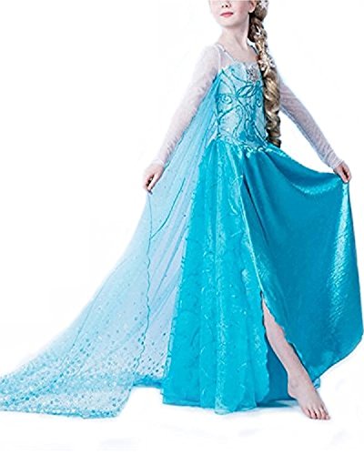 Yigoo Prinzessin Kleid Kostüm Mädchen Weihnachten Verkleidung Karneval Party Halloween Fest 150 von Yigoo