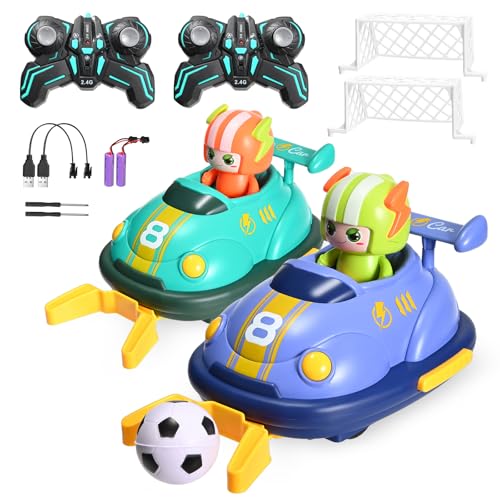 Yigowyigo Ferngesteuertes Auto Spielzeug, 2 Stück RC Kollision Auto Super Bumper Car, 360° Drift Stunt Autoscooter mit LED Licht und Musik, Ferngesteuertes Fußballwagen Yigowyigo Ferngesteuertes Auto Spielzeug, 2 Stück RC Kollision Auto Super Bumper Car, 360° Drift Stunt Autoscooter mit LED Licht und Musik, Ferngesteuertes Fußballwagen von Yigowyigo
