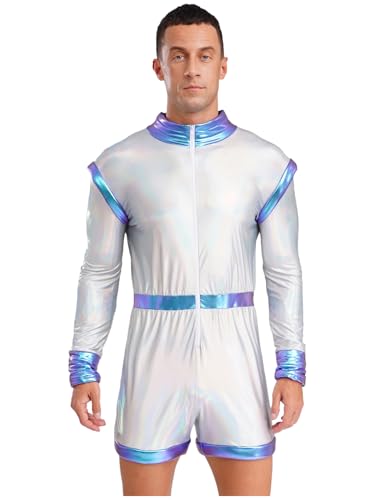 Yihuimin Alien Kostüm Herren Halloween Astronauten Kostüme Raumfahrer Kostüm Metallic Overall Langarm Bodysuit Festival Outfit Karnevalskostüm Blau 4XL Yihuimin Alien Kostüm Herren Halloween Astronauten Kostüme Raumfahrer Kostüm Metallic Overall Langarm Bodysuit Festival Outfit Karnevalskostüm Blau 4XL von Yihuimin