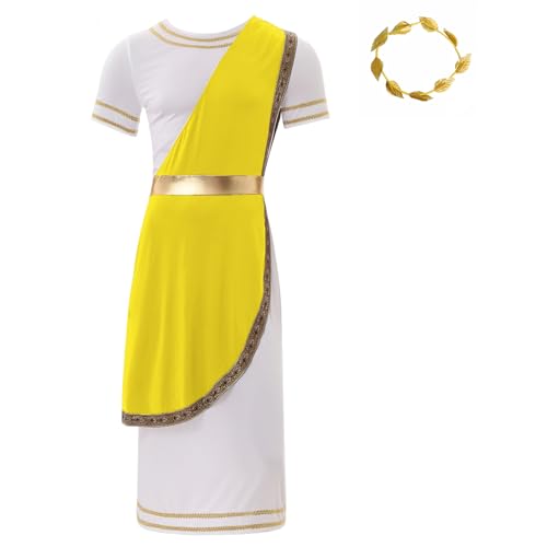 Yihuimin Antikes Römisches Griechisches Kostüm Für Männer Halloween Karneval Cosplay Grössen Sxl Gelb M von Yihuimin