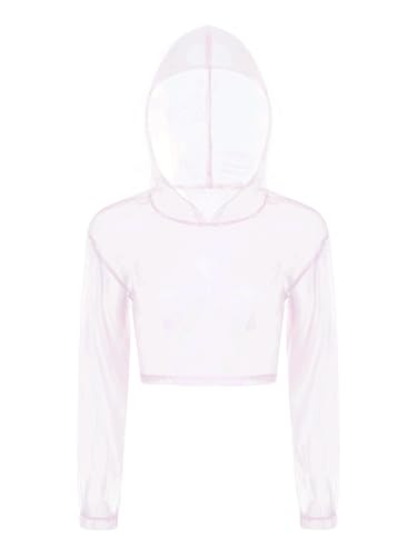 Yihuimin Damen Transparent Kapuzen Top Langarm Bauchfreies Oberteil Glitzer Tanztop Karneval kostüm Clubwear Rave Nachtclubs Klar XL Yihuimin Damen Transparent Kapuzen Top Langarm Bauchfreies Oberteil Glitzer Tanztop Karneval kostüm Clubwear Rave Nachtclubs Klar XL von Yihuimin