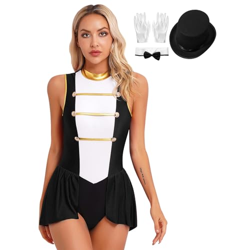Yihuimin Ensemble Verkleidung Monsieur Loyal Zirkus Frau Kleid Trikot Halloween Karneval Auftritt Sxl B Schwarz 3XL Yihuimin Ensemble Verkleidung Monsieur Loyal Zirkus Frau Kleid Trikot Halloween Karneval Auftritt Sxl B Schwarz 3XL von Yihuimin