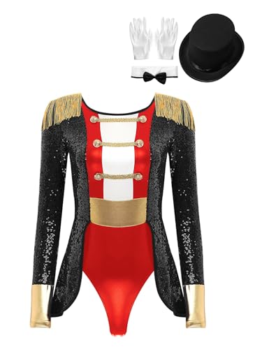 Yihuimin Ensemble Verkleidung Zirkusdirektor Kostüm Dompteuse Outfit Show Karneval Halloween Party Sxl Schwarz XXL Yihuimin Ensemble Verkleidung Zirkusdirektor Kostüm Dompteuse Outfit Show Karneval Halloween Party Sxl Schwarz XXL von Yihuimin