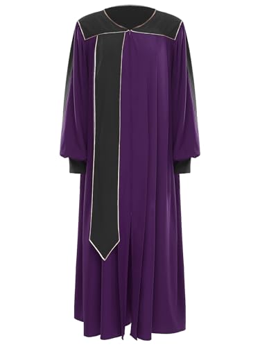 Yihuimin Erwachsenen Universitätsabschluss Kleid Abschlussfeier Robe Diplomübergabe Chorrobe Konfirmation Taufe Dunkelviolett M von Yihuimin