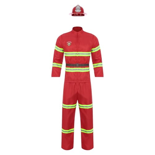 Yihuimin Feuerwehr Verkleidung Mann Uniform Mit Feuerwehrhelm Kostüm Set Halloween Karneval Xsl Rot L Yihuimin Feuerwehr Verkleidung Mann Uniform Mit Feuerwehrhelm Kostüm Set Halloween Karneval Xsl Rot L von Yihuimin
