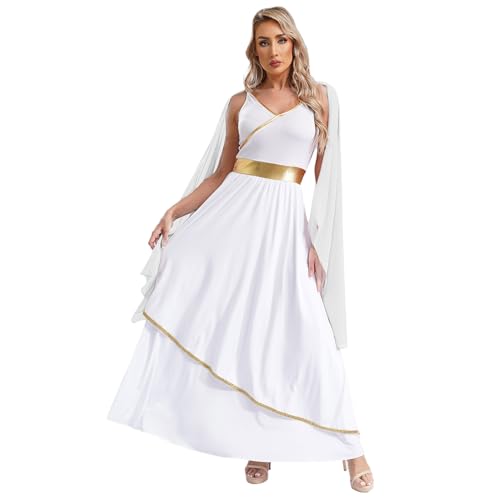Yihuimin Griechische Göttin Robe Damen Griechisch Römisch Kostüm Cosplay Erwachsene Halloween Karneval Outfit S 4xl Weiß M Yihuimin Griechische Göttin Robe Damen Griechisch Römisch Kostüm Cosplay Erwachsene Halloween Karneval Outfit S 4xl Weiß M von Yihuimin