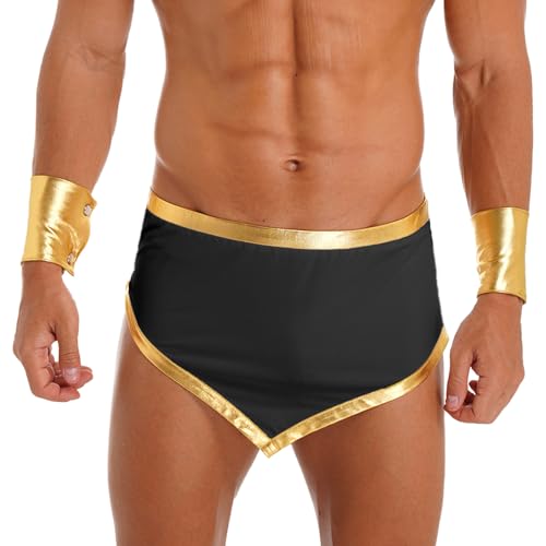 Yihuimin Griechische Verkleidung Für Herren Rock Cosplay Halloween Karneval Fest Mxl Schwarz XXL von Yihuimin
