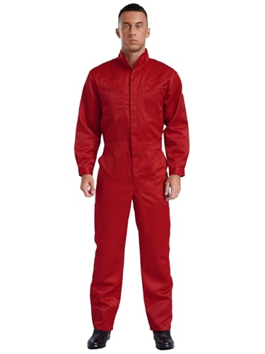Yihuimin Herren Arbeitsoverall Baumwolle Overalls Bodysuit Langarn Ganzanzug Arbeit Uniformen Ganzkörper Jumpsuit Rot M Yihuimin Herren Arbeitsoverall Baumwolle Overalls Bodysuit Langarn Ganzanzug Arbeit Uniformen Ganzkörper Jumpsuit Rot M von Yihuimin