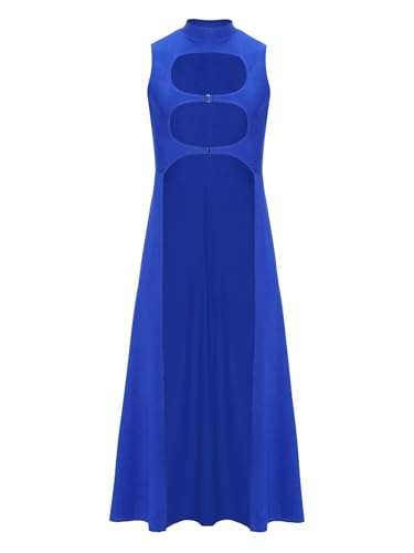 Yihuimin Herren Umhang Lang Front Cut Out Tank Top Ärmellose Cape für Renaissance Steampunk Clubwear Faschingskostüm Königsblau XL von Yihuimin