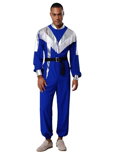 Yihuimin Herren Weltraum Cowboy Kostüm Halloween Astronauten Kostüm Farbblock Overall Langarm Jumpsuit mit Quasten Cosplay Karneval Kostüm Rave Outfit Yihuimin Herren Weltraum Cowboy Kostüm Halloween Astronauten Kostüm Farbblock Overall Langarm Jumpsuit mit Quasten Cosplay Karneval Kostüm Rave Outfit von Yihuimin