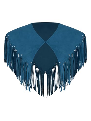 Yihuimin Herren Wildleder Shrug Western Cowboy Kostüm Quasten Crop Top Schulterjacke Armor Hippie Kleidung Cosplay Halloween Karnevalskostüm Festival Outfit Blau XL Yihuimin Herren Wildleder Shrug Western Cowboy Kostüm Quasten Crop Top Schulterjacke Armor Hippie Kleidung Cosplay Halloween Karnevalskostüm Festival Outfit Blau XL von Yihuimin