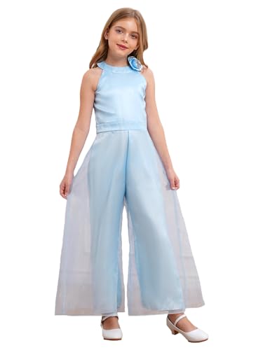 Yihuimin Mädchen Festlich Tüll Jumpsuit Armellos Schulterfrei Partykleid Kinder Hochzeit Gerburtstagskleid Cocktail Kleid Sommer Hosenanzug Performance Dancewear Hellblau 122-128 Yihuimin Mädchen Festlich Tüll Jumpsuit Armellos Schulterfrei Partykleid Kinder Hochzeit Gerburtstagskleid Cocktail Kleid Sommer Hosenanzug Performance Dancewear Hellblau 122-128 von Yihuimin