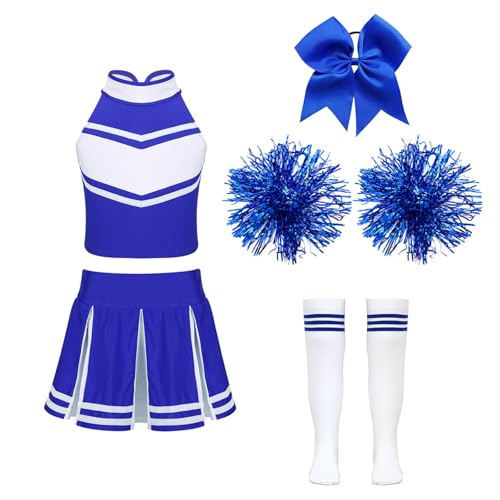 Yihuimin Pompom Girl Kostüm Mädchen Kind Cosplay Halloween Karneval Kostüm Show Auftritt Jahre B Blau 110-116 Yihuimin Pompom Girl Kostüm Mädchen Kind Cosplay Halloween Karneval Kostüm Show Auftritt Jahre B Blau 110-116 von Yihuimin