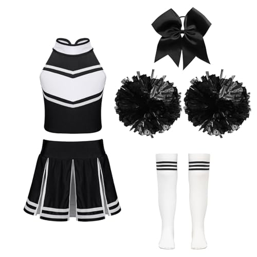Yihuimin Pompom Girl Kostüm Mädchen Kind Cosplay Halloween Karneval Kostüm Show Auftritt Jahre Ein Weiß-Schwarz 170 Yihuimin Pompom Girl Kostüm Mädchen Kind Cosplay Halloween Karneval Kostüm Show Auftritt Jahre Ein Weiß-Schwarz 170 von Yihuimin