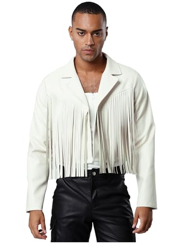 Yihuimin Western Cowboy Kostüm Herren Leder Bikerjacket Mit Fransen Kunstleder Crop Tops Offene Cardigan Halloween Karneval Kostüm Nachtclubs Weiß XL Yihuimin Western Cowboy Kostüm Herren Leder Bikerjacket Mit Fransen Kunstleder Crop Tops Offene Cardigan Halloween Karneval Kostüm Nachtclubs Weiß XL von Yihuimin