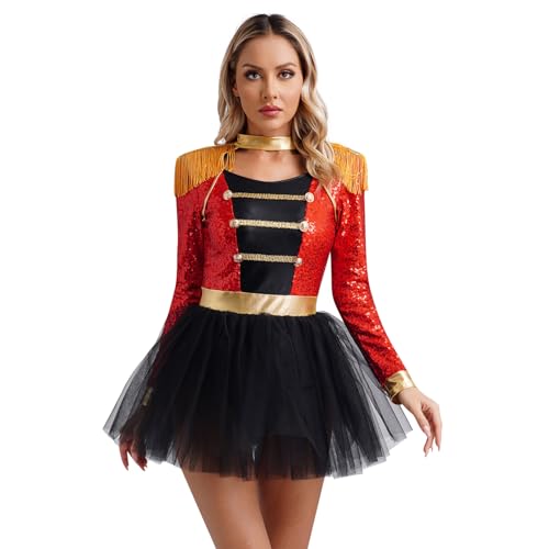 Yihuimin Zirkus Dompteuse Kostüm Frau Tutu Kleid Karneval Halloween Performance Sxl Rot M von Yihuimin