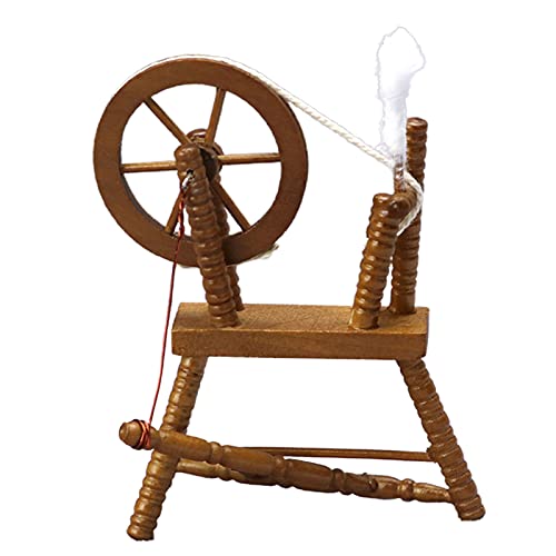 Yiifunglong Miniatur Spinnrad Retro Realistisch Holz 1/12 Maßstab Maroon für Puppenhaus - Verschleißfest für Micro Landschaft Yiifunglong Miniatur Spinnrad Retro Realistisch Holz 1/12 Maßstab Maroon für Puppenhaus - Verschleißfest für Micro Landschaft von Yiifunglong