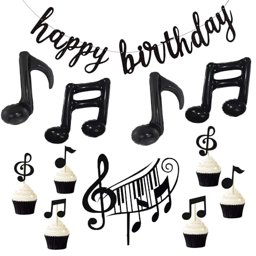 Musik Deko Noten Geburtstag Dekoration Notenschlüssel Folienballons Violinschlüssel Kuchendeko Musiknoten Tortendeko Cupcake Topper Schwarz Geburtstagsdeko Party Picks Deko Musik Deko Noten Geburtstag Dekoration Notenschlüssel Folienballons Violinschlüssel Kuchendeko Musiknoten Tortendeko Cupcake Topper Schwarz Geburtstagsdeko Party Picks Deko von YiiiGoood