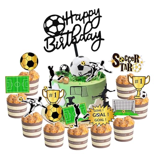 Tortendeko Fussball 25 Stk. Kuchen Deko Fußball Geburtstag Cupcake Toppers Kuchendeko Happy Birthday Kuchenaufsätze Kinder Fußballparty Muffin Deko Tortendeko Fussball 25 Stk. Kuchen Deko Fußball Geburtstag Cupcake Toppers Kuchendeko Happy Birthday Kuchenaufsätze Kinder Fußballparty Muffin Deko von YiiiGoood