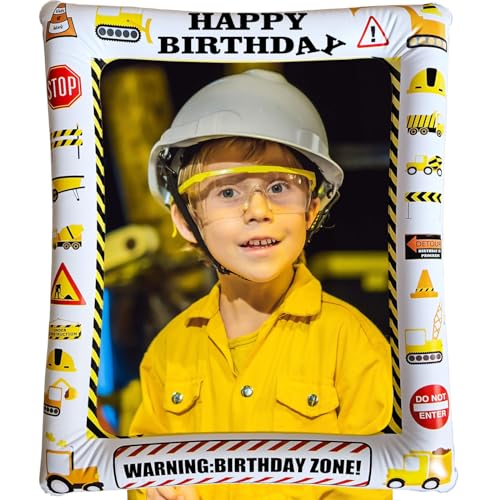 YiiiGoood Baustellen Geburtstag Foto Rahmen BAU aufblasbarer Fotorahmen Deko Bauarbeiten Party-Zubehör technische Fahrzeuge Party Baustellenfahrzeuge Bagger Kindergeburtstag Dekoration YiiiGoood Baustellen Geburtstag Foto Rahmen BAU aufblasbarer Fotorahmen Deko Bauarbeiten Party-Zubehör technische Fahrzeuge Party Baustellenfahrzeuge Bagger Kindergeburtstag Dekoration von YiiiGoood