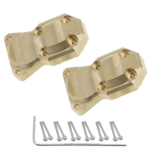 YijiaLink 2er-Pack Messing Diff Abdeckung Differential Abdeckung Brücke Achsabdeckung Zubehör für Axial SCX24 AXI90081 AXI00001 AXI00002 AXI00004 Upgrade Teile 1/24 RC Crawler Car von YijiaLink