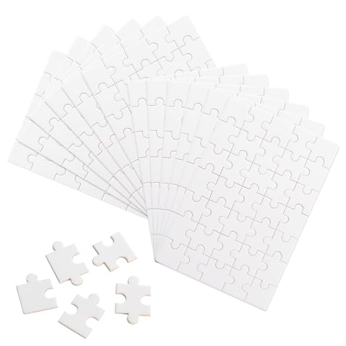 12 Stück Puzzle Selber Gestalten - Blanko 15 x 10 cm Personalisiert Leeres für Kinder - Weiß für Geburtstag, Aktivität, Party, DIY Bastelarbeiten von YiliYa