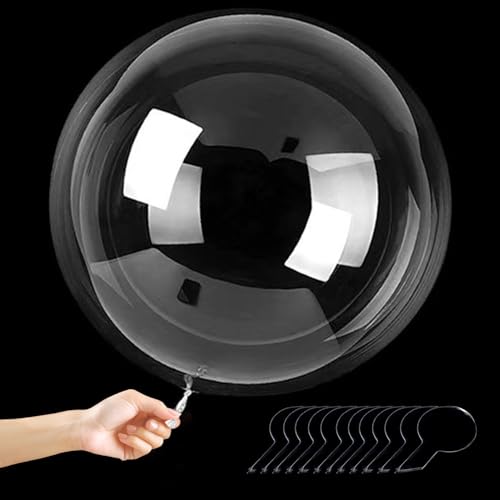 16 Stück Bobo Klar Luftballons,24 Zoll Bobo Ballons zum Befüllen Runde Transparente Bobo Bubble Ballons Wiederverwendbare für Hochzeit Geburtstag Weihnachtsfeier Dekoration 16 Stück Bobo Klar Luftballons,24 Zoll Bobo Ballons zum Befüllen Runde Transparente Bobo Bubble Ballons Wiederverwendbare für Hochzeit Geburtstag Weihnachtsfeier Dekoration von YiliYa