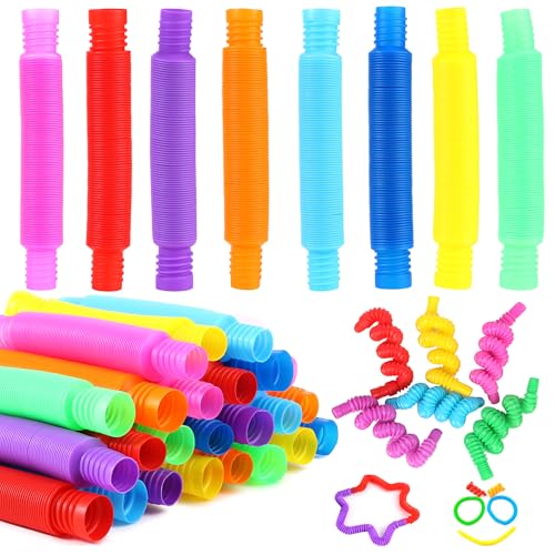24 Stücke Pop Tubes, Sensorik Spielzeug Mini Pop Röhren für Kinder, Jugendliche Und Erwachsene Pop Tube Toys Sensorisches, Röhren Zappel Spielzeug 24 Stücke Pop Tubes, Sensorik Spielzeug Mini Pop Röhren für Kinder, Jugendliche Und Erwachsene Pop Tube Toys Sensorisches, Röhren Zappel Spielzeug von YiliYa