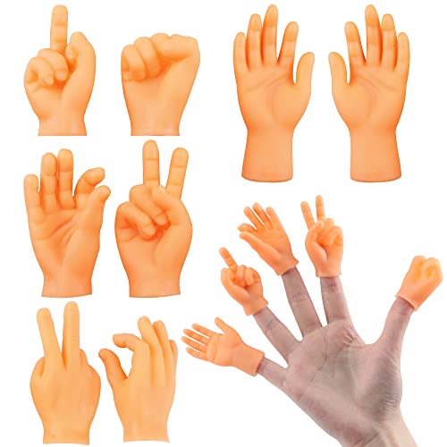 Kleine Hände Mini,Hände für Finger Winzige Hände Fingerpuppen Fingerpuppe Lustiges Set Gummi Fingerpuppen(12 Stück) von YiliYa