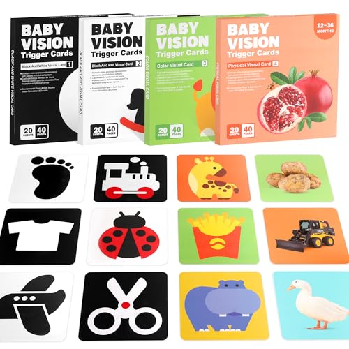 Kontrastkarten Baby Spielzeug ab 0 3 6 12 36 Monate 80pcs Baby Schwarz Weiß Flash Karten Kontrastbuch für Neugeborene Kinder Visuelle Stimulation und Entwicklung des Gehirns Kontrastkarten Baby Spielzeug ab 0 3 6 12 36 Monate 80pcs Baby Schwarz Weiß Flash Karten Kontrastbuch für Neugeborene Kinder Visuelle Stimulation und Entwicklung des Gehirns von YiliYa
