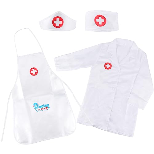 YiliYa 4er Set Arzt Kostüm Kinder,Kostüm Arztkittel Laborkittel Krankenschwester Schürze und Kappe Doktor Zubehör Verkleidung Rollenspiel Mädchen Jungen Kind 3 4 5 Jahre YiliYa 4er Set Arzt Kostüm Kinder,Kostüm Arztkittel Laborkittel Krankenschwester Schürze und Kappe Doktor Zubehör Verkleidung Rollenspiel Mädchen Jungen Kind 3 4 5 Jahre von YiliYa