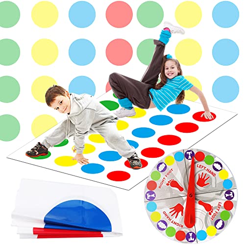 YiliYa Twisting Spiel,Partyspiele für Kinder ab 6 Jahren Balance Floor Spiel Pad Geschicklichkeitsspiel für Kinder & Erwachsene Teamspiel Familienspiel Partyspiel Lustiges Spiel für Kindergeburtstage von YiliYa
