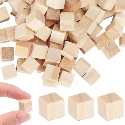 Yililay 100pcs Zentimeter Würfel Holzblöcke Natrual Holz Würfel Mini Square Centimeter Cubes Educational Holzblock Mathematikunterricht AIDS für Kinder von Yililay
