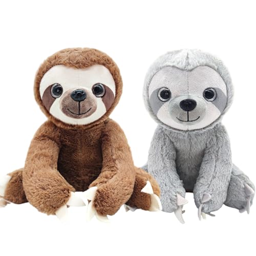 Yililay 2pcs Faultier Plüsch gefülltes Tier langwaffen umarmen Spielzeug für Angst Erleichterung Wärme Kinder Geburtstag Weihnachtsdekoration von Yililay