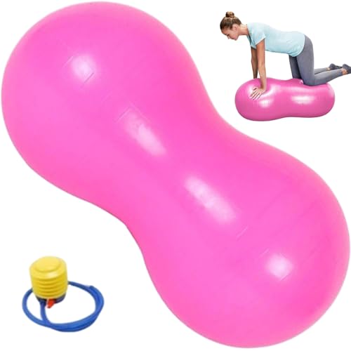 Yililay 35.4x17.7 Anti-Burst-Verdickte PVC-Erdnuss-Trainingskugel mit Luftpumpe, tragbarer Balance Ball für Kinder Therapie Schwangerschaft Yoga Home & Fitness, Style 2 Yililay 35.4x17.7 Anti-Burst-Verdickte PVC-Erdnuss-Trainingskugel mit Luftpumpe, tragbarer Balance Ball für Kinder Therapie Schwangerschaft Yoga Home & Fitness, Style 2 von Yililay