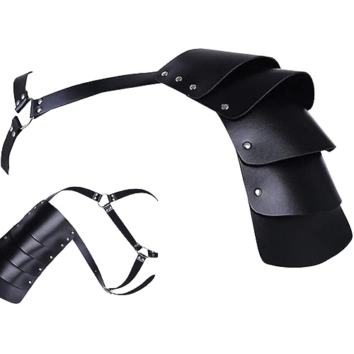 Yililay Erwachsene gotische Schulterpanzerung PU Eins Schulterschutz Armet Manschette Metall Nieten PU Leder Retro Armband Knight Cosplay Kostümzubehör Accessoire Yililay Erwachsene gotische Schulterpanzerung PU Eins Schulterschutz Armet Manschette Metall Nieten PU Leder Retro Armband Knight Cosplay Kostümzubehör Accessoire von Yililay