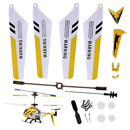 Yililay RC -Hubschrauberteile, RC Hubschrauber Ersatz Teil 1 Set DIY Yellow Stylish Helicopter Spielzeug Teile Hauptwelle Schwanzdekoration Propeller Balance Balken von Yililay