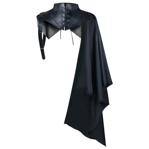 Yililay Schulterkap, mittelalterliches Kap, Steampunk Retro Gothic Schulter Cape mit Kragen, Vintage Cape Medieval Kostüm Männer für Kostüme, Rollenspiel, Bühnenkostüme Yililay Schulterkap, mittelalterliches Kap, Steampunk Retro Gothic Schulter Cape mit Kragen, Vintage Cape Medieval Kostüm Männer für Kostüme, Rollenspiel, Bühnenkostüme von Yililay