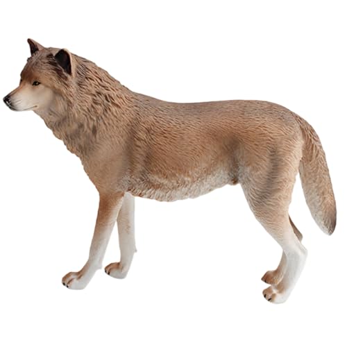 Yililay Wolf Figur Tierfiguren, 8.1x6.2x2.1in Realistisches PVC Wolfsspielzeug, Frühes Bildungsspielzeug für Kindergeburtstagsfeier von Yililay