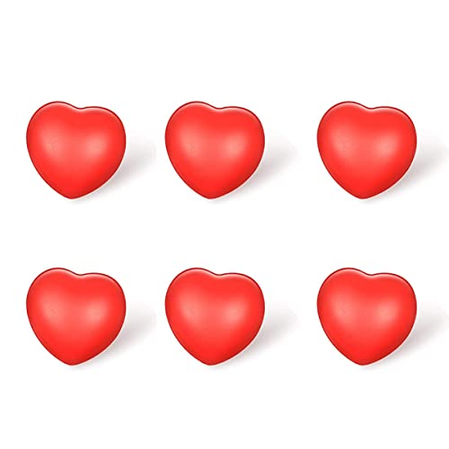 Yinchus 6 Stück 1,5-Ball Zum Stressabbau Valentinstag Herzförmiger Schaumball Zum Stressabbau für Schulkarneval Als Belohnung von Yinchus