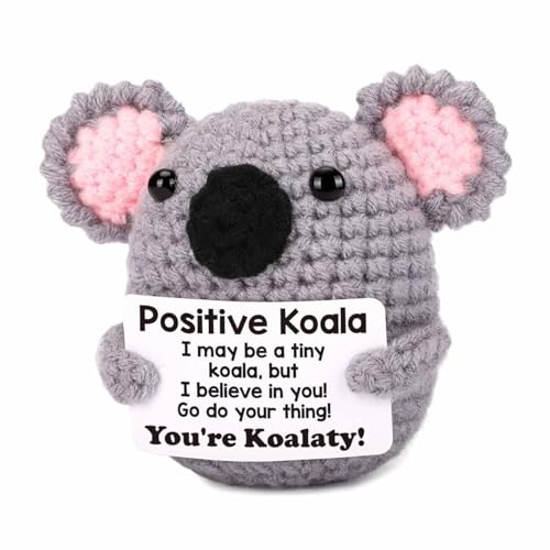 Positive Geschenke,Emotional Support Kuscheltier Koala,Positive Potato,Inspirierende Handgemachte Strickpuppe,Positive Kartoffel,Positiv Kartoffel,Strickwolle Potato Puppe für Freunde und Familie von YingMengZhiGe