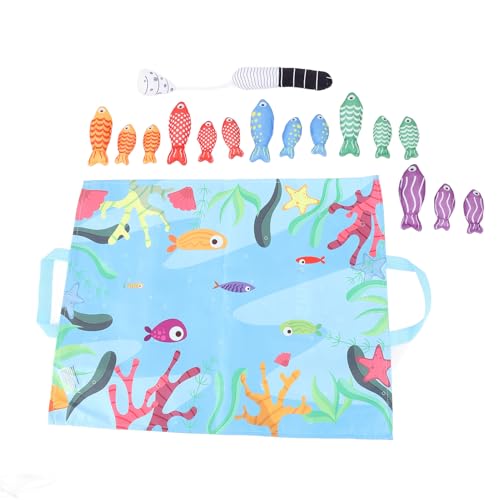 Stoffangriff, Lehrreicher Farbfischfischereifischereispielzeug für Kleinkinder, Fangen Fische, Zählen und Lernen mit Sicheren, Sanften Materialien, die für Zuhause Geeignet Sind von Yinhing