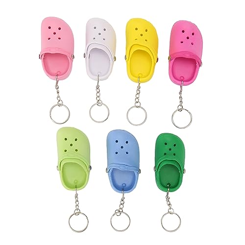 Yinhing 7pcs Silikon -Slipperschlüssel, Süßer Weicher Lochsandalen Schlüsselring, Mini - -Schlüsselanhänger für Rucksäcke Autos Yinhing 7pcs Silikon -Slipperschlüssel, Süßer Weicher Lochsandalen Schlüsselring, Mini - -Schlüsselanhänger für Rucksäcke Autos von Yinhing