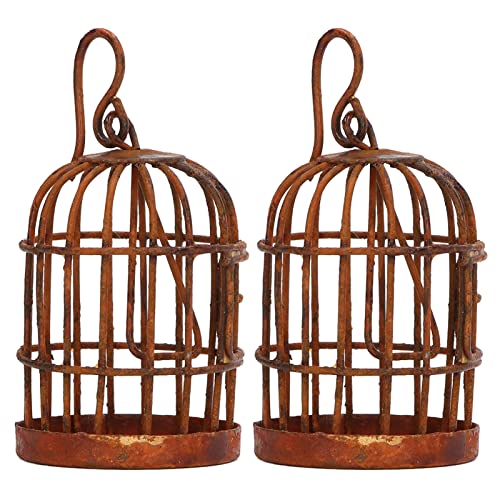 Yinhing Birdcage Dekor, Miniaturmetall Vogel Käfig Rostige Simulation 1:12 Metall Vogelkäfig 2pcs Dollhouse Eisen Birdcage Dollhouse Miniatur Vogelkäse für Puppenhauszubehör Yinhing Birdcage Dekor, Miniaturmetall Vogel Käfig Rostige Simulation 1:12 Metall Vogelkäfig 2pcs Dollhouse Eisen Birdcage Dollhouse Miniatur Vogelkäse für Puppenhauszubehör von Yinhing